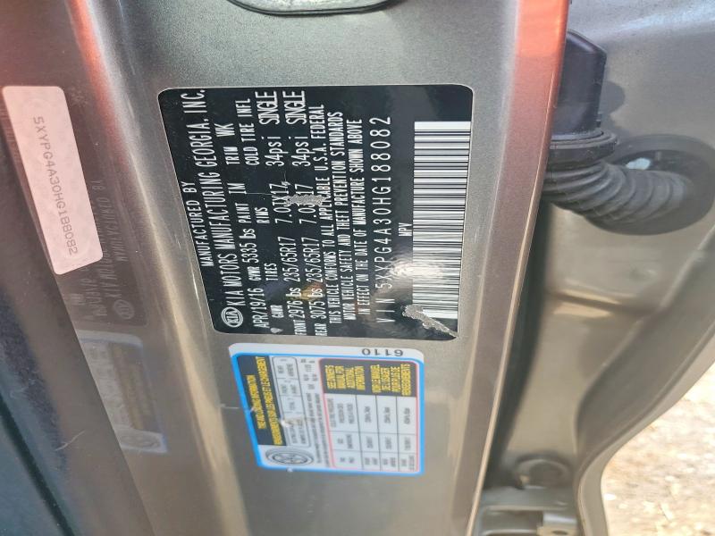 Aukcja sprzedaży 2017 Kia Sorento, vin: 5XYPG4A30HG188082, numer aukcji: 63321856