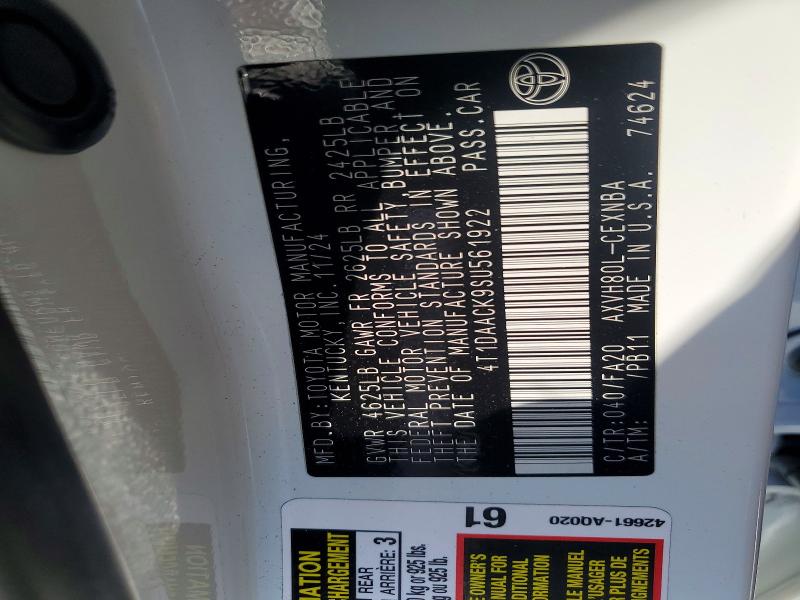 Продажа на аукционе авто 2025 Toyota Camry, vin: 4T1DAACK9SU561922, номер лота: 62220296