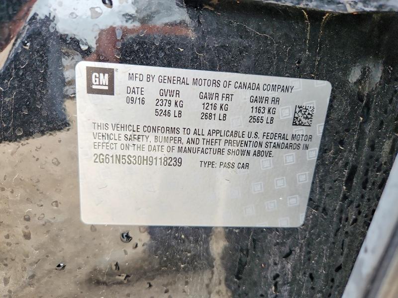 62636386 :رقم المزاد ، 2G61N5S30H9118239 vin ، 2017 Cadillac Xts مزاد بيع