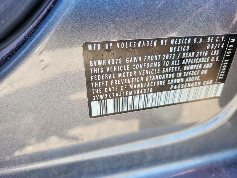 Продаж на аукціоні авто 2014 Volkswagen Jetta, vin: 3VW2K7AJ1EM304975, номер лоту: 60950536