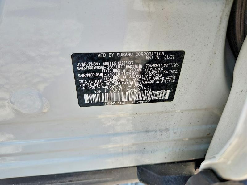 Продажа на аукционе авто 2021 Subaru Forester, vin: JF2SKAFC6MH491631, номер лота: 63026966