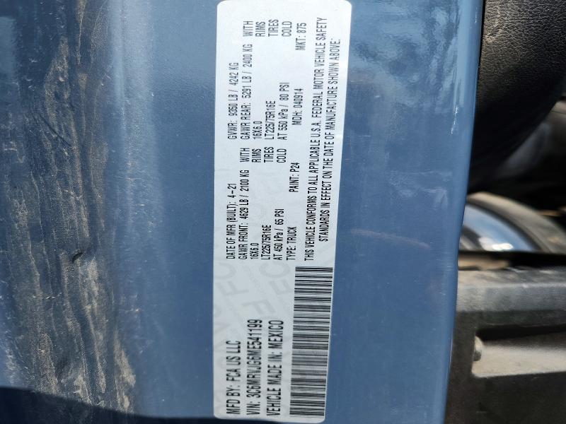 Продажа на аукционе авто 2021 Ram Promaster 3500, vin: 3C6MRVJG6ME541199, номер лота: 61669306