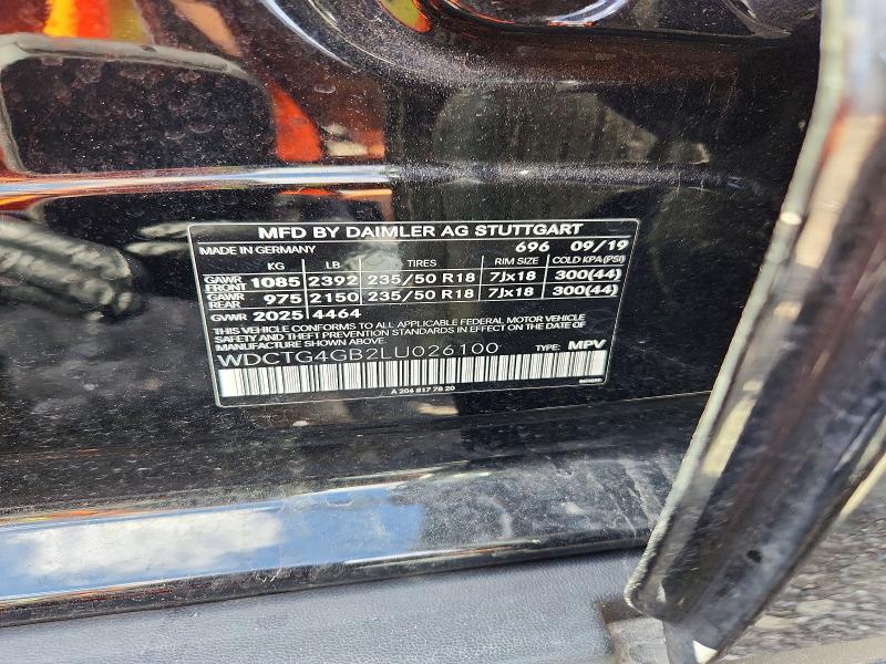 Продаж на аукціоні авто 2020 Mercedes-benz Gla, vin: WDCTG4GB2LU026100, номер лоту: 57935126