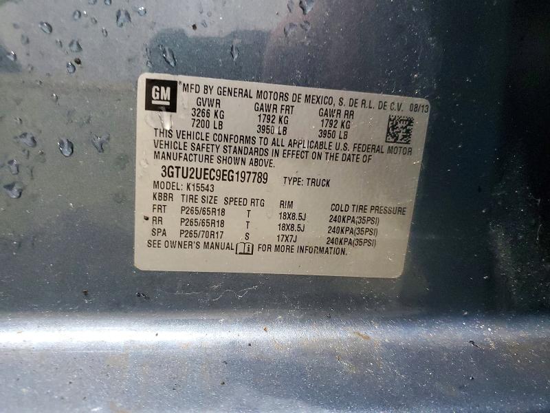 2014 Gmc Sierra მანქანა იყიდება აუქციონზე, vin: 3GTU2UEC9EG197789, აუქციონის ნომერი: 59616566