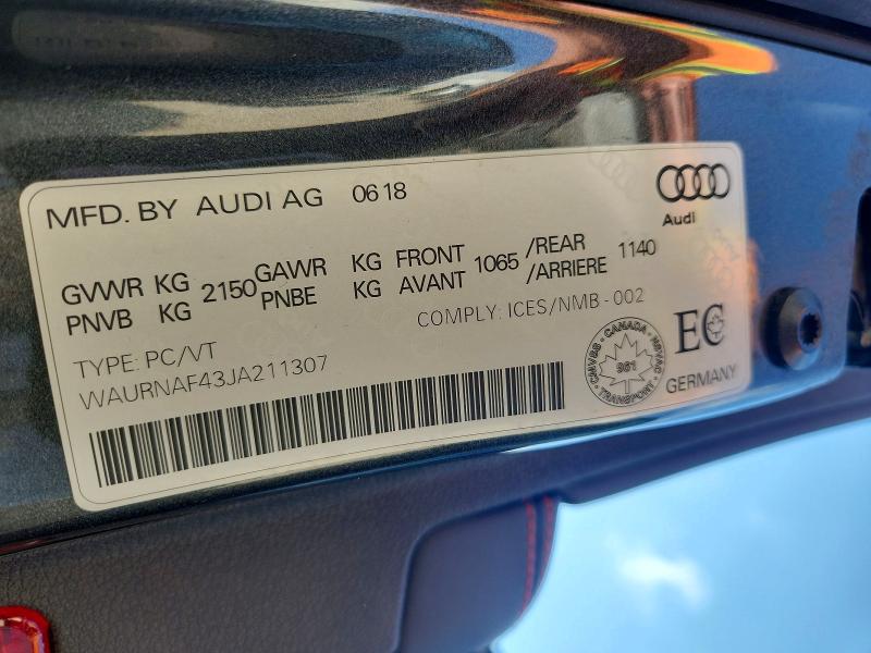 Продажа на аукционе авто 2018 Audi A4, vin: WAURNAF43JA211307, номер лота: 60566166