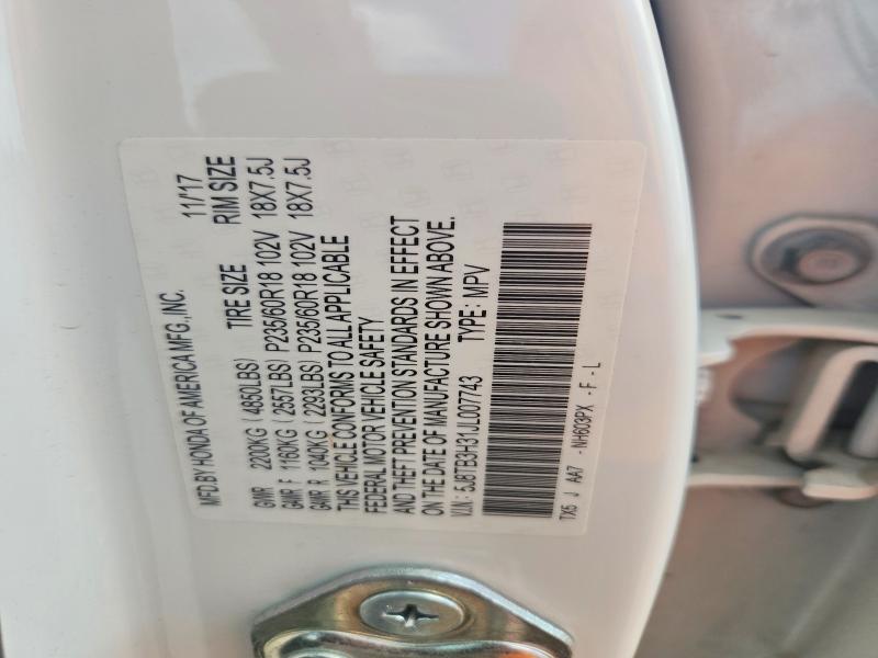 Aukcja sprzedaży 2018 Acura Rdx, vin: 5J8TB3H31JL007743, numer aukcji: 59772016