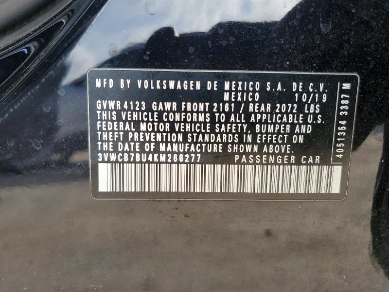 Aukcja sprzedaży 2019 Volkswagen Jetta, vin: 3VWCB7BU4KM266277, numer aukcji: 60959396