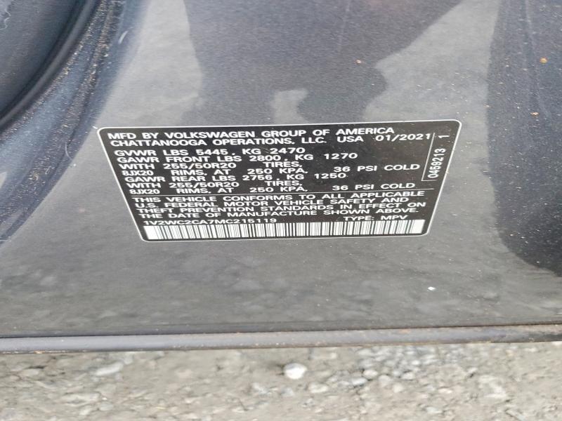 Aukcja sprzedaży 2021 Volkswagen Atlas Cross Sport, vin: 1V2WC2CA7MC215119, numer aukcji: 60808396