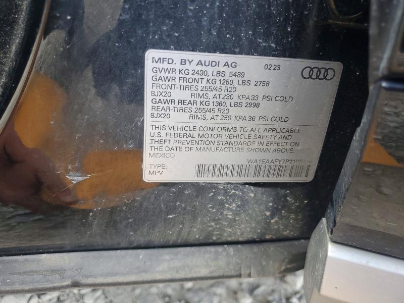 Aukcja sprzedaży 2023 Audi Q5, vin: WA1EAAFY7P2105746, numer aukcji: 59704906