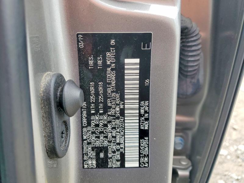59972086 :رقم المزاد ، JTJBJRBZ1K2122747 vin ، 2019 Lexus Nx مزاد بيع