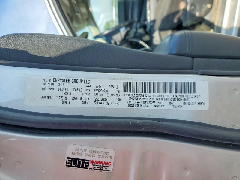 60216576 :رقم المزاد ، 1D4RE4GG8BC677255 vin ، 2011 Dodge Durango مزاد بيع