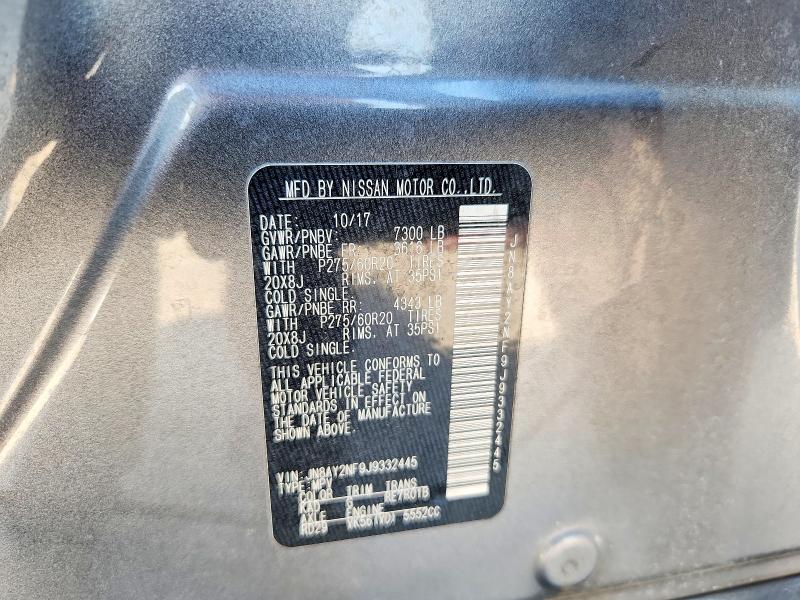Продаж на аукціоні авто 2018 Nissan Armada, vin: JN8AY2NF9J9332445, номер лоту: 85613825