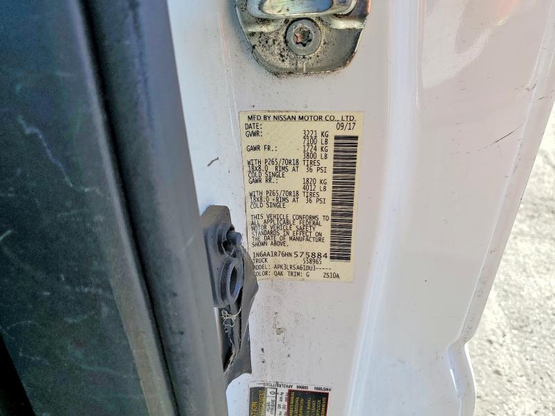 Продажа на аукционе авто 2017 Nissan Titan, vin: 1N6AA1R76HN575884, номер лота: 61968866