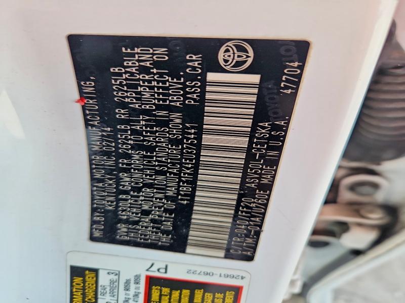 58108476 :رقم المزاد ، 4T1BF1FK4EU375441 vin ، 2014 Toyota Camry مزاد بيع