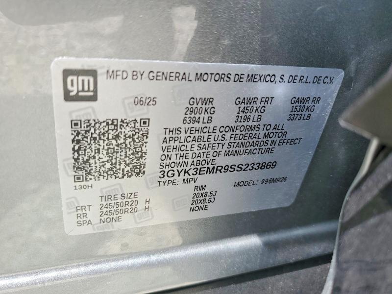 Aukcja sprzedaży 2025 Cadillac Optiq, vin: 3GYK3EMR9SS233869, numer aukcji: 62460216