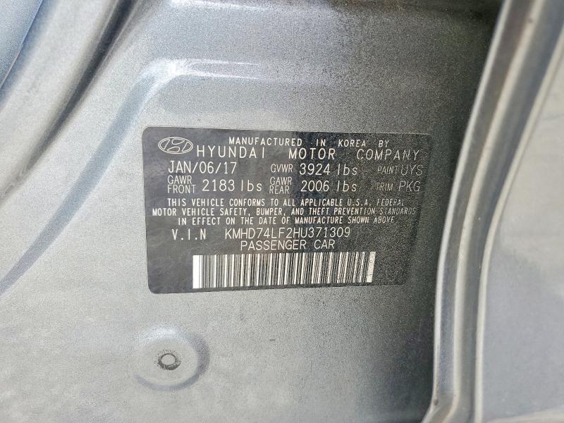 Продаж на аукціоні авто 2017 Hyundai Elantra, vin: KMHD74LF2HU371309, номер лоту: 61132466