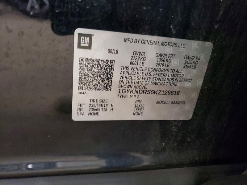 Продаж на аукціоні авто 2019 Cadillac Xt5, vin: 1GYKNDRS5KZ129818, номер лоту: 61102126