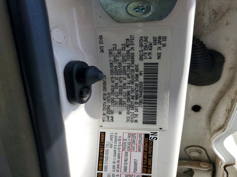 Aukcja sprzedaży 2004 Toyota 4runner, vin: JTEBU17R448028068, numer aukcji: 61083696