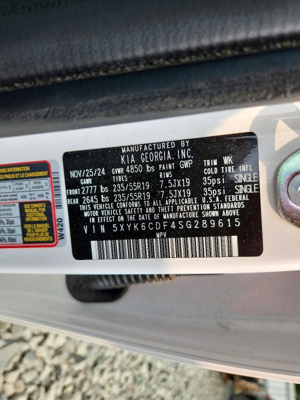 61071116 :رقم المزاد ، 5XYK6CDF4SG289615 vin ، 2025 Kia Sportage مزاد بيع
