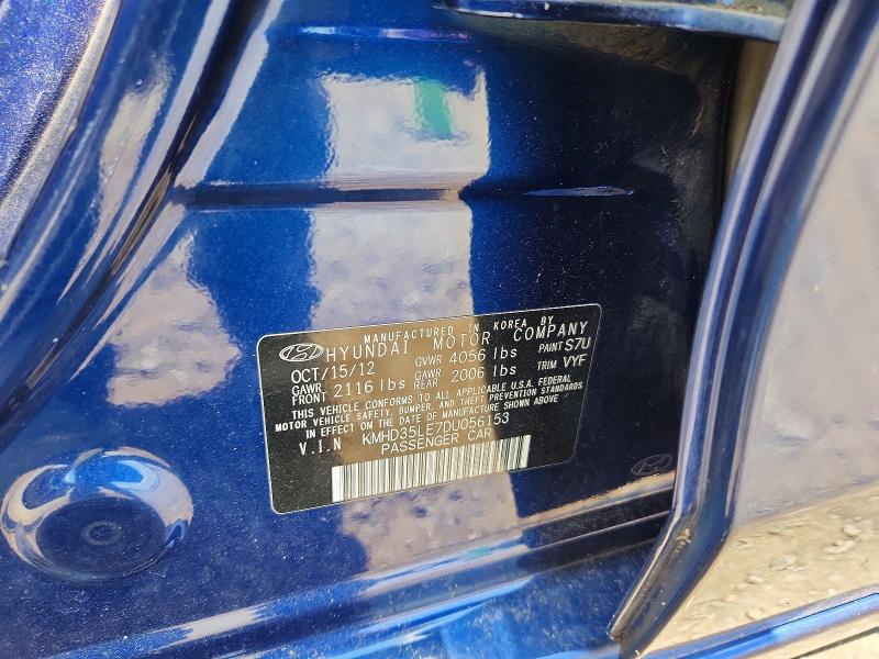 59724486 :رقم المزاد ، KMHD35LE7DU056153 vin ، 2013 Hyundai Elantra Gt مزاد بيع