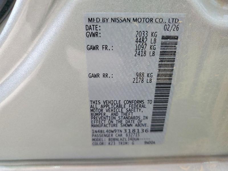 Продажа на аукционе авто 2026 Nissan Altima, vin: 1N4BL4DW9TN318136, номер лота: 63228976