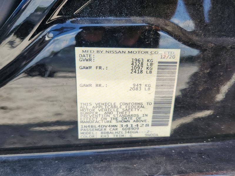 Продажа на аукционе авто 2021 Nissan Altima, vin: 1N4BL4DV4MN341428, номер лота: 61478756