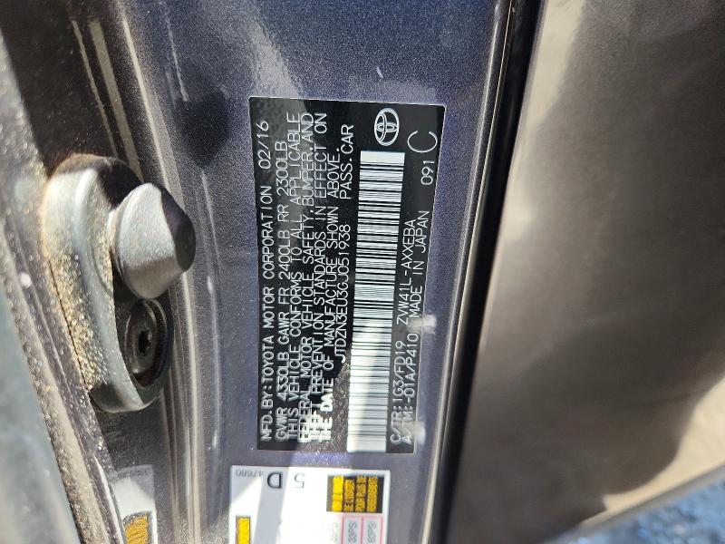 60205026 :رقم المزاد ، JTDZN3EU3GJ051938 vin ، 2016 Toyota Prius V مزاد بيع