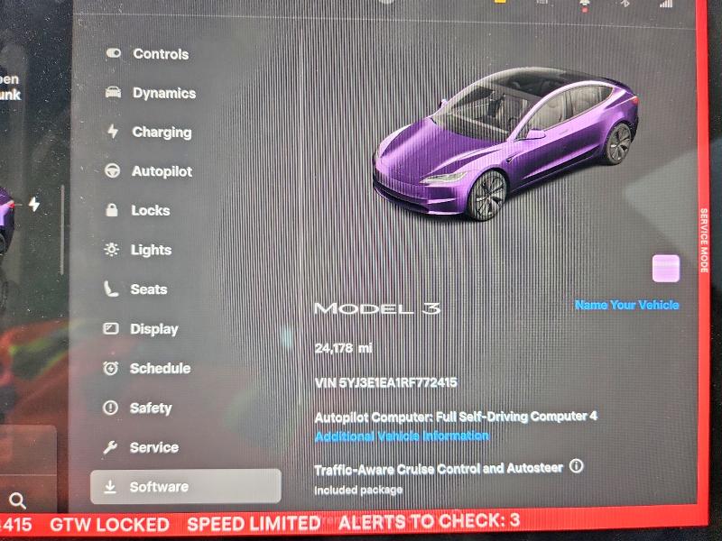 Aukcja sprzedaży 2024 Tesla Model 3, vin: 5YJ3E1EA1RF772415, numer aukcji: 59777766