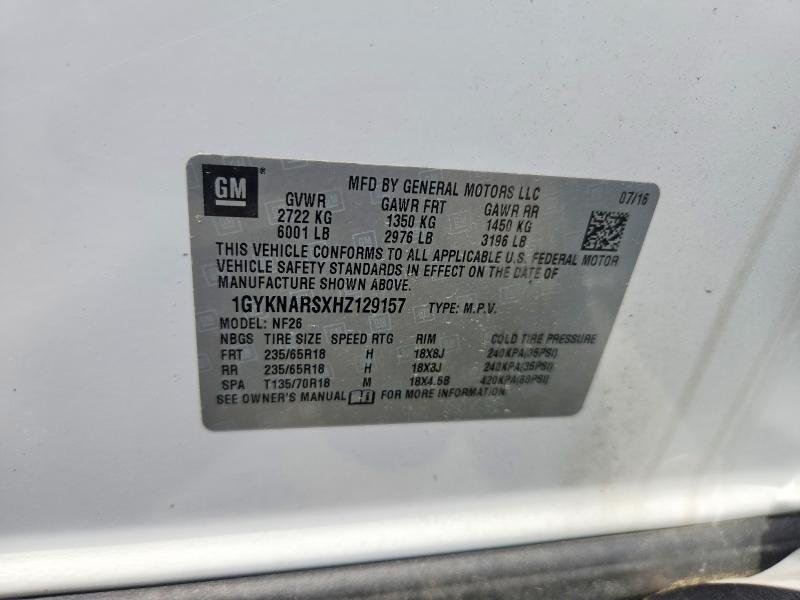 Продажа на аукционе авто 2017 Cadillac Xt5, vin: 1GYKNARSXHZ129157, номер лота: 60475926