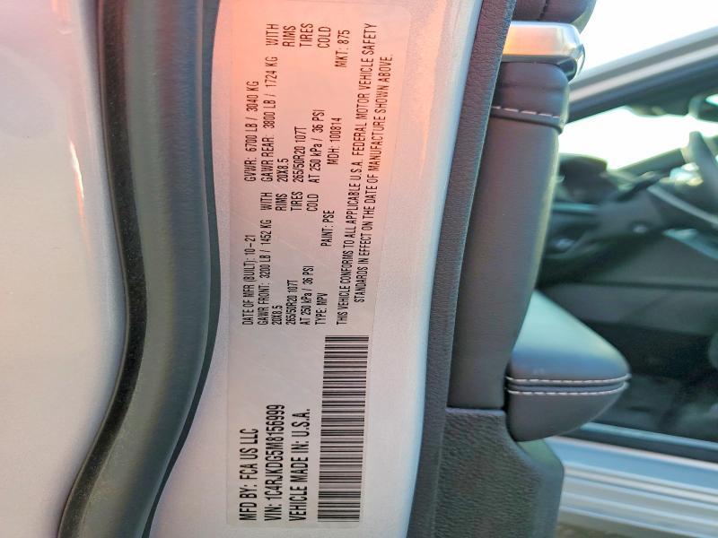 Продаж на аукціоні авто 2021 Jeep Grand Cherokee, vin: 1C4RJKDG5M8156999, номер лоту: 60558346