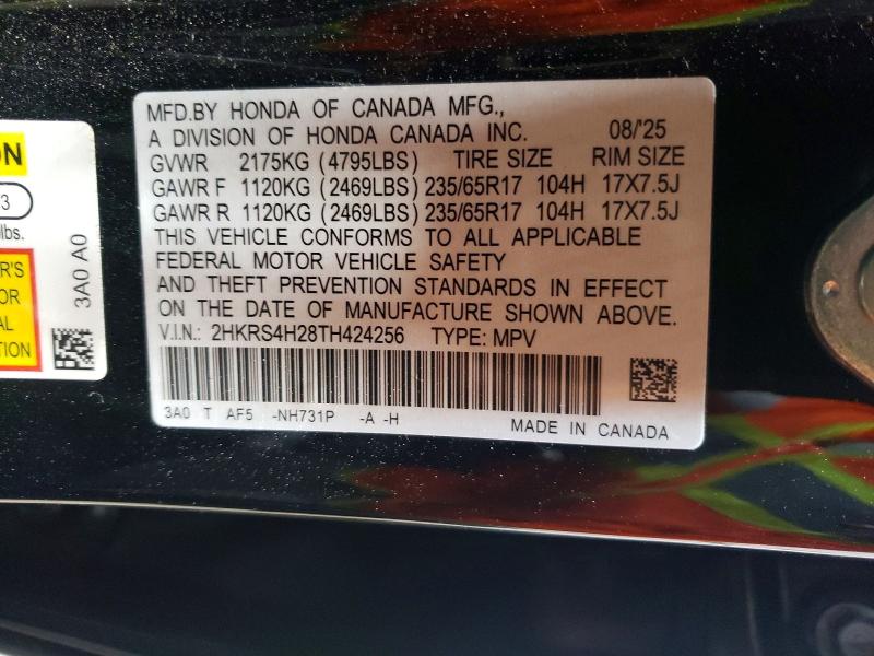 Продажа на аукционе авто 2026 Honda Cr-v, vin: 2HKRS4H28TH424256, номер лота: 61775476