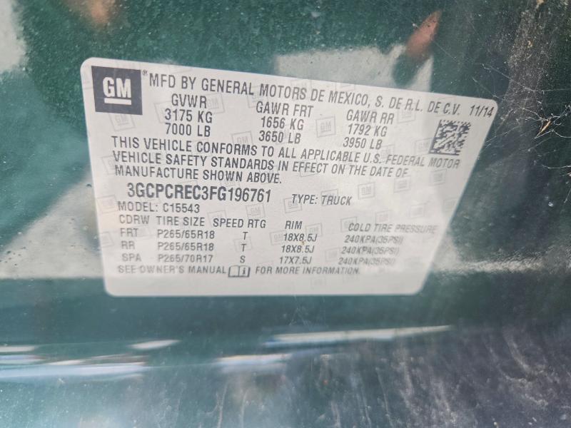 Продажа на аукционе авто 2015 Chevrolet Silverado, vin: 3GCPCREC3FG196761, номер лота: 62933596