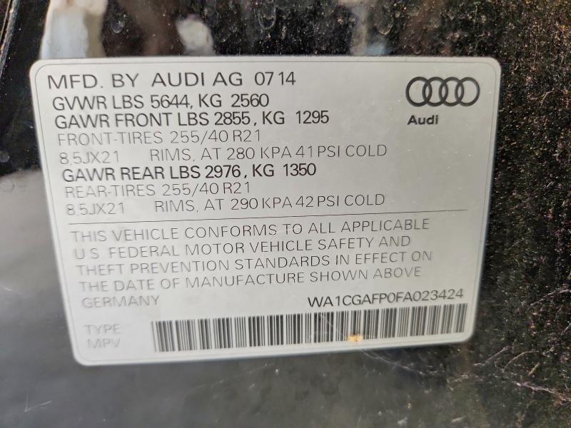 Aukcja sprzedaży 2015 Audi Sq5, vin: WA1CGAFP0FA023424, numer aukcji: 60413196