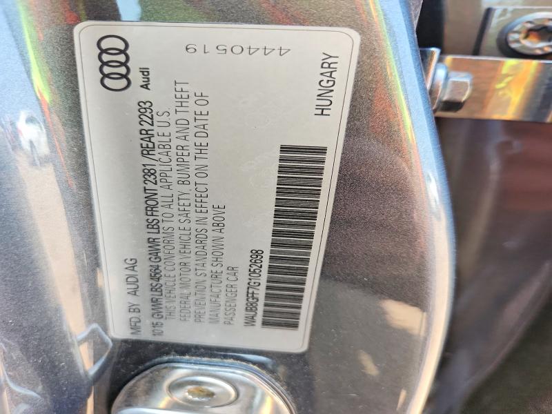 Aukcja sprzedaży 2016 Audi A3, vin: WAUB8GFF7G1052698, numer aukcji: 61530416