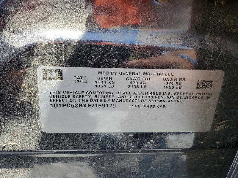 Продаж на аукціоні авто 2015 Chevrolet Cruze, vin: 1G1PC5SBXF7159179, номер лоту: 59615536