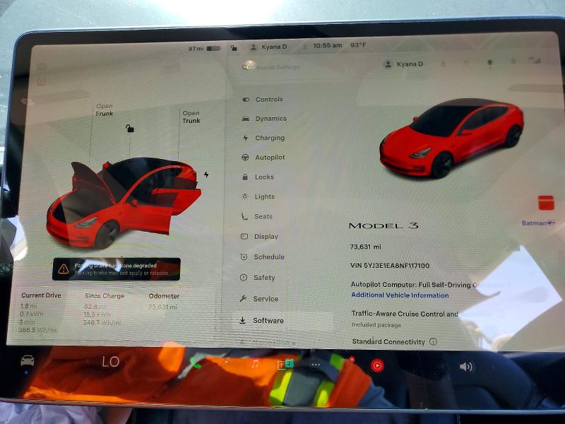 Aukcja sprzedaży 2022 Tesla Model 3, vin: 5YJ3E1EA8NF117100, numer aukcji: 59405556