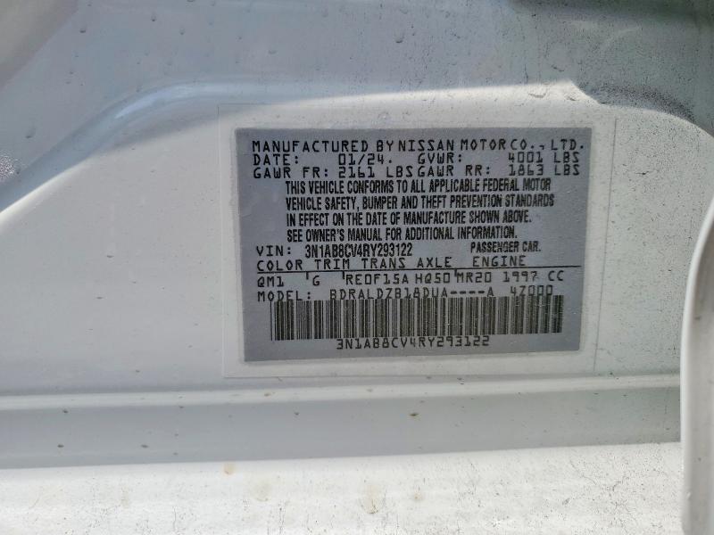 Продажа на аукционе авто 2024 Nissan Sentra, vin: 3N1AB8CV4RY293122, номер лота: 63295606