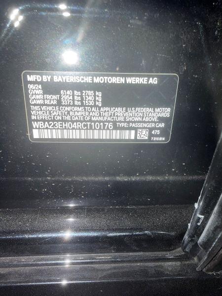 Продаж на аукціоні авто 2024 Bmw 740, vin: WBA23EH04RCT10176, номер лоту: 63383116