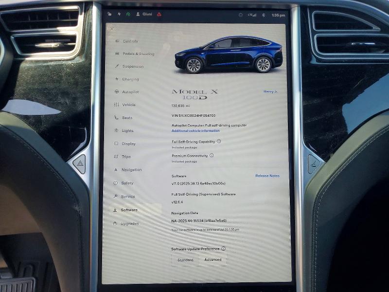 Продаж на аукціоні авто 2017 Tesla Model X, vin: 5YJXCBE24HF054703, номер лоту: 61592666