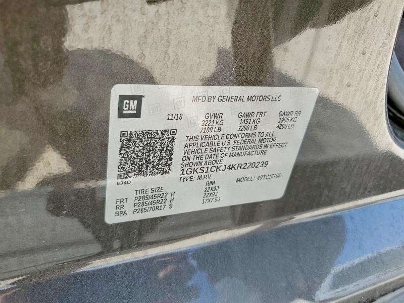 Продажа на аукционе авто 2019 Gmc Yukon, vin: 1GKS1CKJ4KR220239, номер лота: 59796236