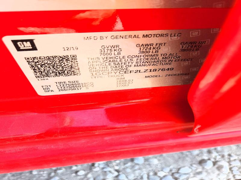 2020 Chevrolet Silverado მანქანა იყიდება აუქციონზე, vin: 1GCPYCEF2LZ187649, აუქციონის ნომერი: 61868386