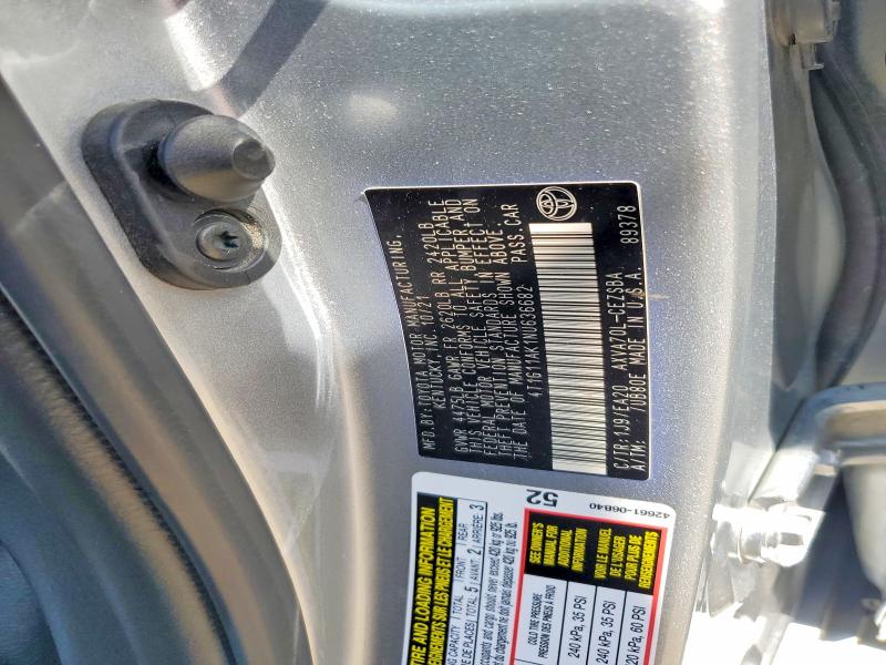Продаж на аукціоні авто 2022 Toyota Camry, vin: 4T1G11AK1NU636682, номер лоту: 60115406