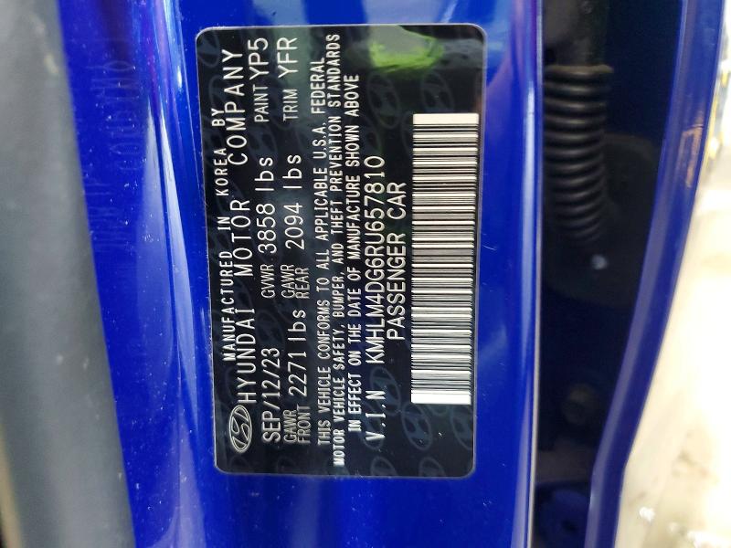 2024 Hyundai Elantra მანქანა იყიდება აუქციონზე, vin: KMHLM4DG6RU657810, აუქციონის ნომერი: 59971376