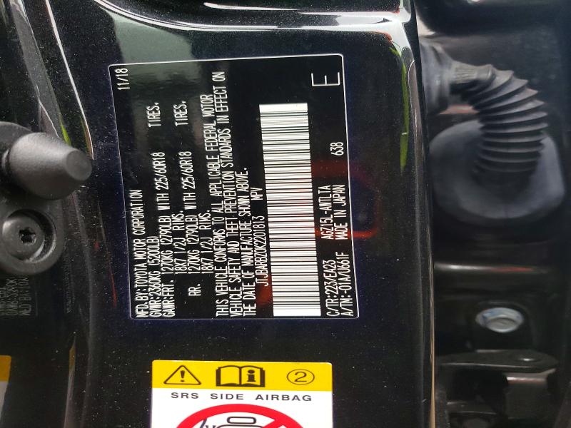 Aukcja sprzedaży 2019 Lexus Nx 300, vin: JTJBARBZ0K2201813, numer aukcji: 60660346