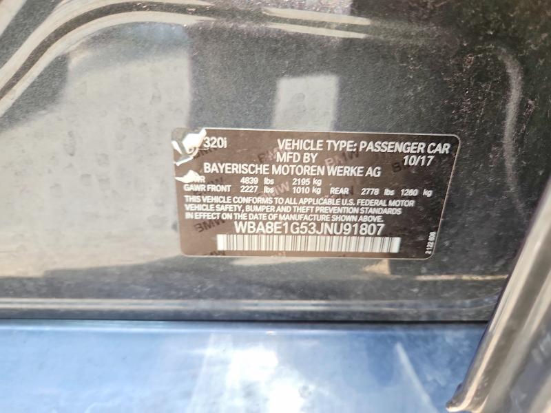 Продажа на аукционе авто 2018 Bmw 320, vin: WBA8E1G53JNU91807, номер лота: 63211266