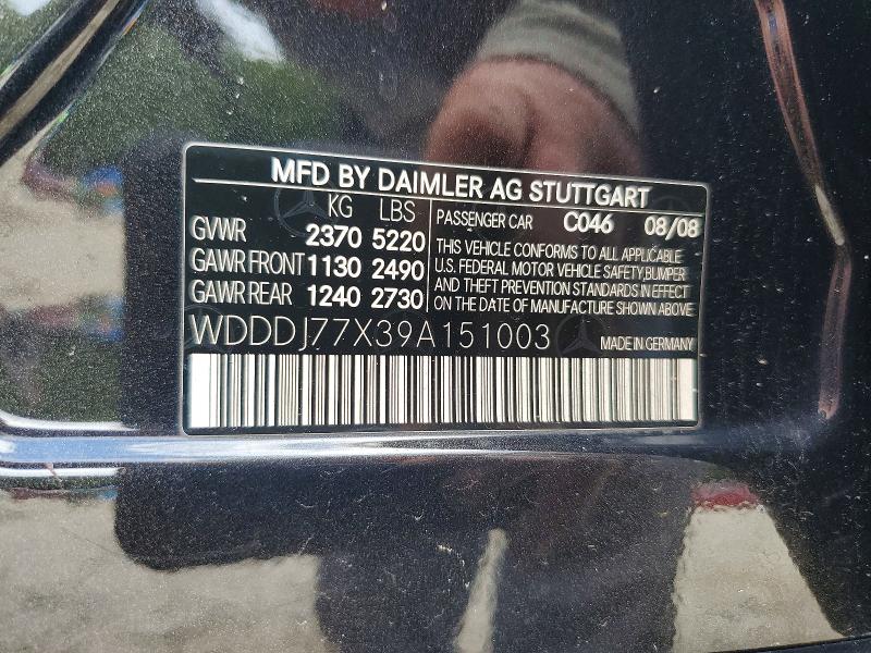 Продаж на аукціоні авто 2009 Mercedes-benz Cls, vin: WDDDJ77X39A151003, номер лоту: 61042936