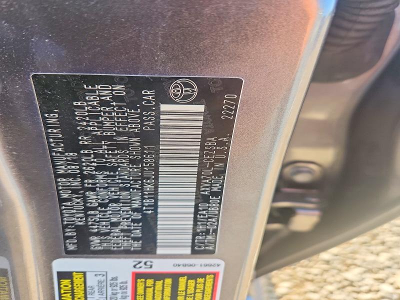 2018 Toyota Camry მანქანა იყიდება აუქციონზე, vin: 4T1B11HK6JU158611, აუქციონის ნომერი: 61493136