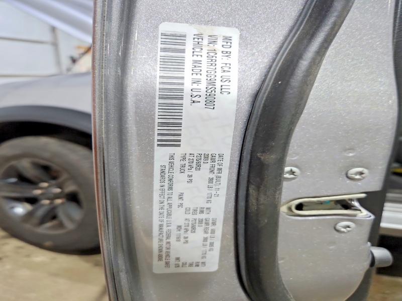 2021 Ram 1500 Classic მანქანა იყიდება აუქციონზე, vin: 1C6RR7GG9MS590807, აუქციონის ნომერი: 59273476