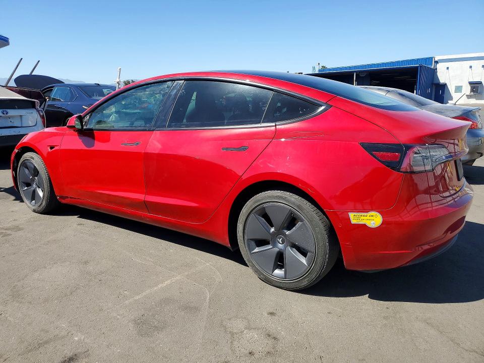 2022 Tesla Model 3 მანქანა იყიდება აუქციონზე, vin: 5YJ3E1EB1NF273763, აუქციონის ნომერი: 59842396