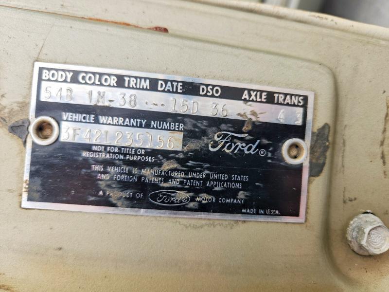 1963 Ford All Other მანქანა იყიდება აუქციონზე, vin: 3F42L235156, აუქციონის ნომერი: 62463256